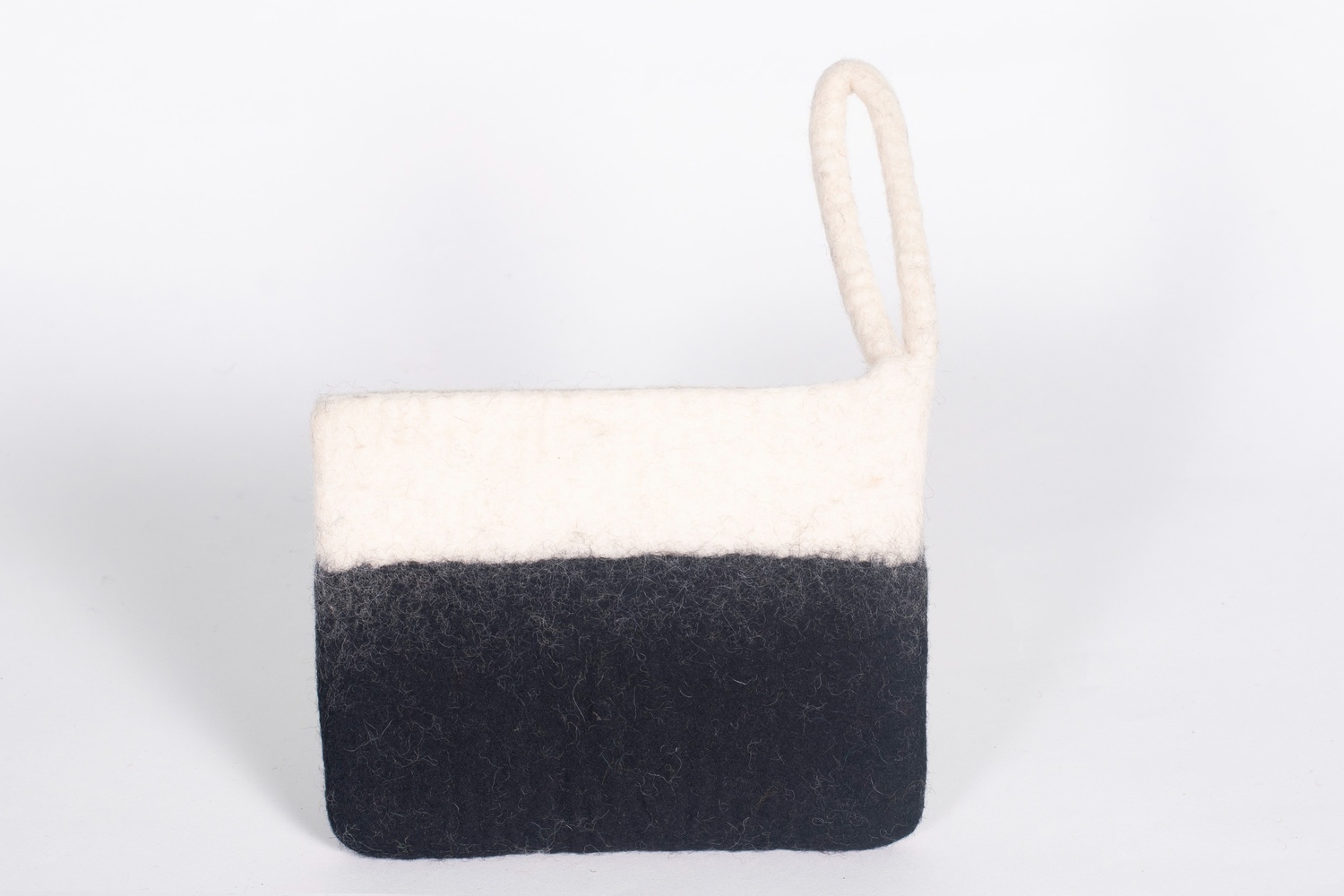Black and White Felt Purse