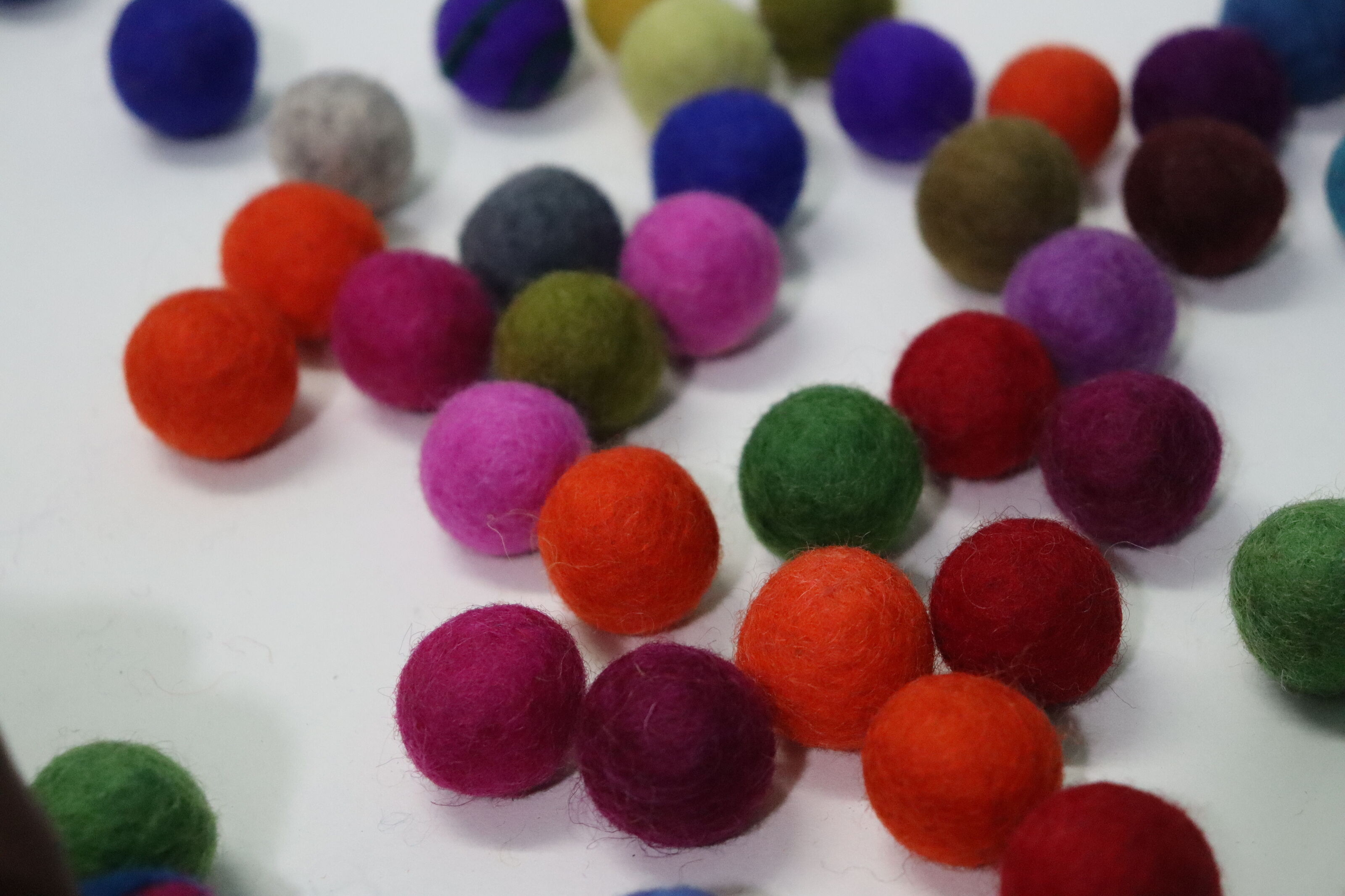 Colorful Dryer Felt Balls