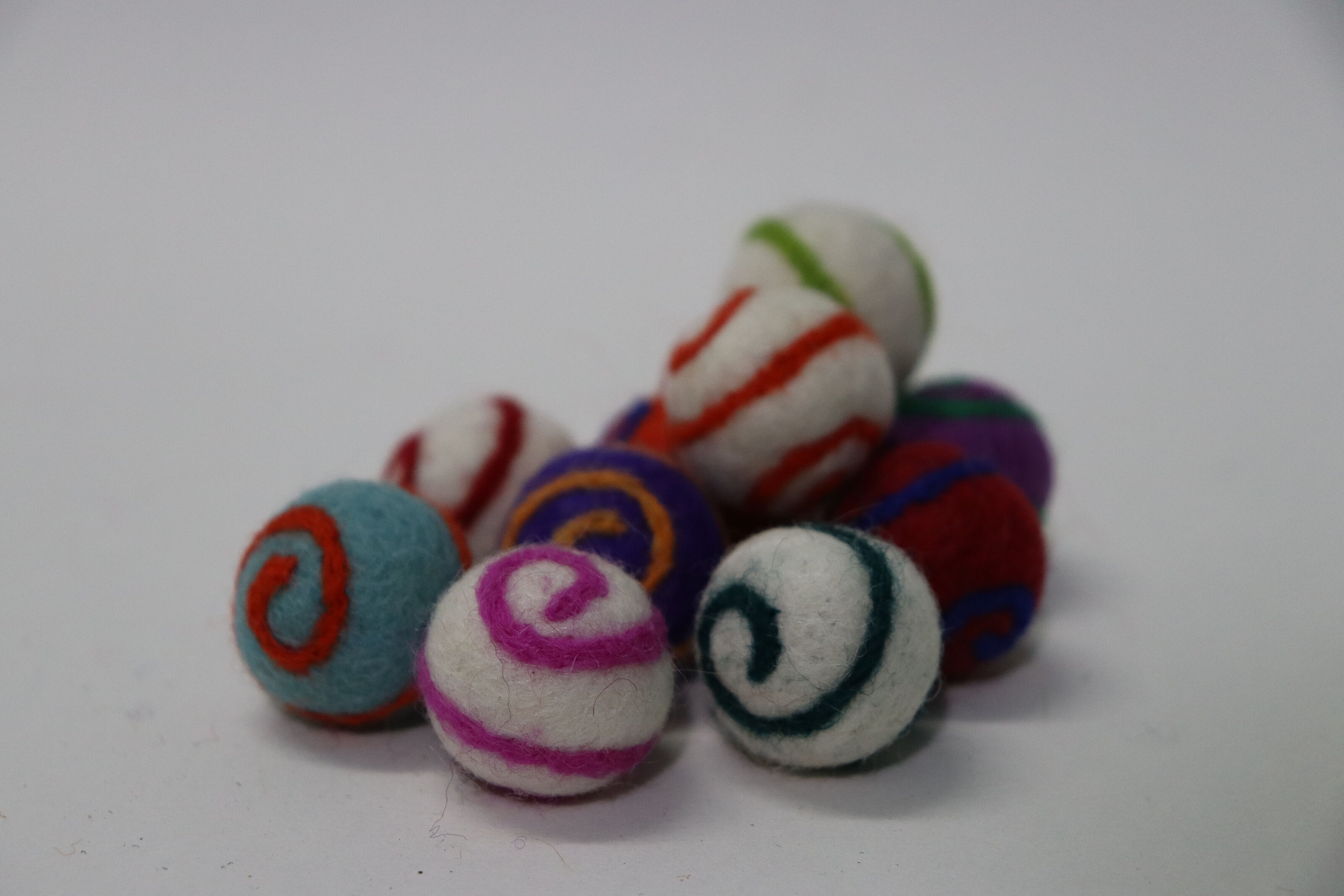 Spiral Felt Balls